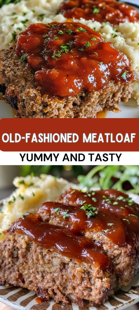 Old-Fashioned Meatloaf Easy Hot Dog Chili Recipe, Easy Homemade Meatloaf, Easy Hot Dog Chili, Beef Pie Recipe, Hot Dog Chili Recipe, Beef Meatloaf Recipes, Tasty Meatloaf Recipe, Old Fashioned Meatloaf, Meat Loaf Recipe