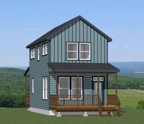 16X28 HOUSE -- PDF Floor Plan -- 814 sq ft -- Model 5C - $29.99. This is a PDF Plan and will be emailed only. The item will be marked as "Shipped" when it has been sent to your email. 16X28H5C 2-Bedroom 1.5-Bath home with microwave over range, apartment sized fridge, & built-in dining booth (design is up to you). With the given space it can seat 4. Sq. Ft: 814 (421 1st, 393 2nd) Building size: 16'-0" wide, 49'-0" deep (including porch) Roof pitch: 8/12 Ridge height: 26' Wall height: 9' 1st, 8' 2 Cabin Plans With Loft, Big Sheds, Dining Booth, Shed Building, Wood Shed Plans, Shed Building Plans, Black Barn, Diy Shed Plans, Tiny Cottage