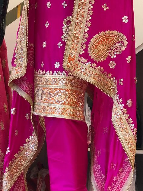 Dogri Suit Designs Jammu, Dogri Suit Designs, Brothers Wedding, Colour Reference, Colour Combinations Fashion, Gotta Work, Punjabi Outfits, Thai Traditional Dress, Gota Work