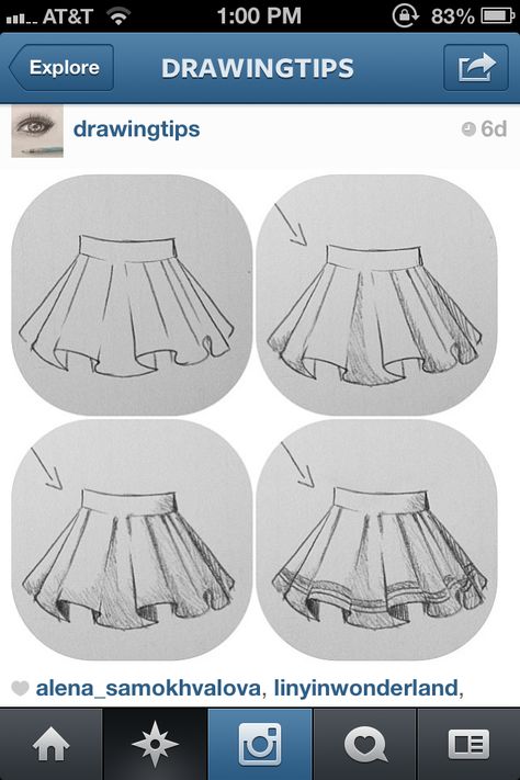 Skirt drawing How To Draw Mini Skirt, Drawing A Skirt, Purse Drawing Reference, Fluffy Skirt Drawing, Puffy Skirt Drawing, Flowy Skirt Drawing, Skirt Physics Drawing, Plaid Skirt Drawing, Denim Skirt Drawing