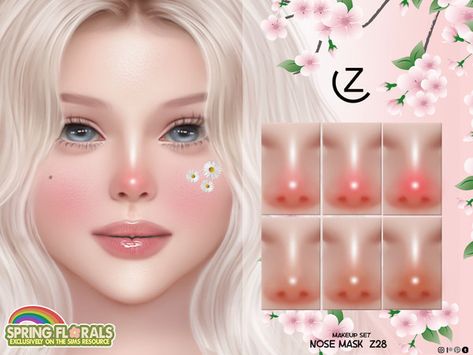 Nose Blush Sims 4 Cc, Sims 4 Mods Nose, Sims 4 Nose Blush, Sims4 Cc Blush, Nose Mask Sims 4, Sims 4 Nose Mask, Sims 4 Nose Cc, Sims 4 Cc Blush, Sims 4 Blush Cc