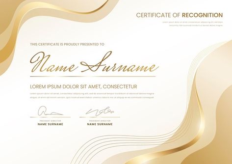 Certificate Format, Award Template, Certificate Design Template, Awards Certificates Template, Vector Gradient, Gold Certificate, Award Certificates, Certificate Design, Cave Paintings