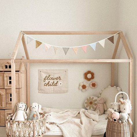 Big Girl Bedrooms, Toddler Girl Room, Canvas Banner, Baby Room Inspiration, Nursery Room Inspiration, Toddler Bedrooms, House Bed, Kids Interior, Big Girl Rooms