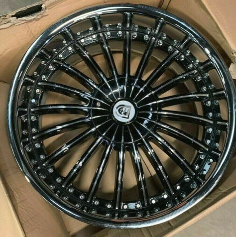 Lexani CS3 | Wheels / Rims 22 Inch | 5X120 +37mm Black Chrome | Single Wheel · $200.00 Black And Chrome Rims, 22 Inch Rims, Black Chrome Wheels, 20 Inch Rims, Rat Rod Truck, Rims For Sale, 17 Inch Wheels, Replica Wheels, Chrome Rims