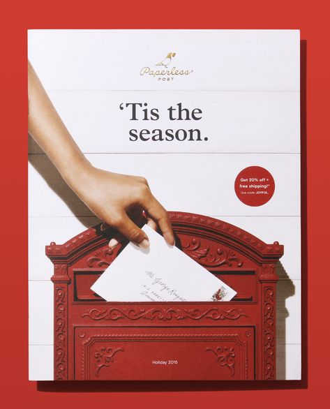 Paperless Post 2015 Holiday Catalog - Fonts In Use Holiday Magazine Covers, Holiday Magazine, Christmas Campaign, Holiday Campaign, Print Collateral, Feed Ig, Paperless Post, Christmas Stationery, 카드 디자인