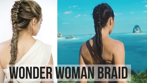 Wonder Woman Braid Hair Tutorial - KayleyMelissa Braided Hair Tutorial, Braid Hair, Wonder Women, Chris Pine, Braided Hairstyles Tutorials, Trending Hairstyles, Hairstyles For Round Faces, Hair Braids, Hair Tutorials