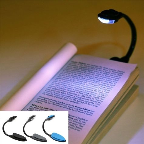 Book Light Clip, Bedroom Book, Clip Lamp, Book Lamp, Led Reading Light, Book Light, Clip Lights, Mini Desk, Led Light Lamp