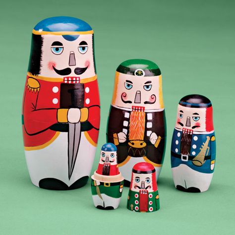 Nutcracker Figures, Wooden Nutcracker, Stacking Dolls, Russian Nesting Dolls, Matryoshka Doll, Russian Doll, Christmas Stocking Stuffers, Stocking Stuffer Gifts, Nesting Dolls