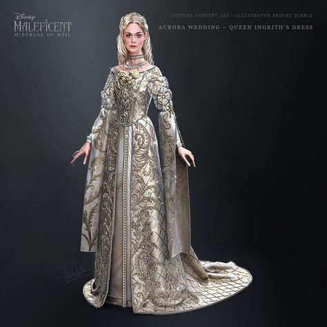 ArtStation - MALEFICENT: Mistress of Evil ~ Costume Concept Art ~ AURORA - Queen Ingrith dress, Brooke Dibble Queen Ingrith, Costume Concept Art, Dark Fey, Asgardian Dress, Evil Costume, Costume Concept, Maleficent Mistress Of Evil, Maleficent 2, Mistress Of Evil