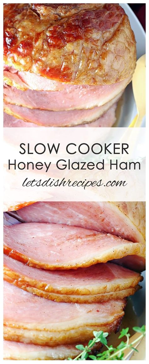 Slow Cooker Honey Glazed Ham Honey Glazed Ham Recipe, Cooking Ham In Crockpot, Honey Ham Glaze Recipe, Spiral Sliced Ham, Spiced Honey, Ham Glaze Recipe, Honey Glazed Ham, Slow Cooker Ham, Glazed Ham