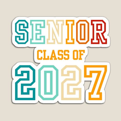 Get my art printed on awesome products. Support me at Redbubble #RBandME: https://www.redbubble.com/i/magnet/Class-of-2027-seniors-congratulation-graduation-class-gifts-by-erozzz/161524606.TBCTK?asc=u 2027 Graduation, Class Of 2027, Congratulation Graduation, Class Gifts, High School Classroom, Class Gift, Congratulations Graduate, School Classroom, Colorful Prints