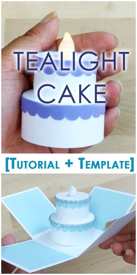 Tea Light Crafts, Exploding Box Card, Cake Diy, Cake Templates, Light Cakes, Girls Tea Party, Alec Lightwood, Exploding Boxes, Cake Box