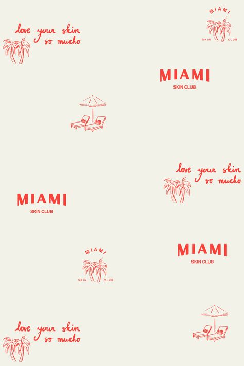 Branding Package and Logo Design  logomaking #brandlogoideas #graphicdesignagency Miami Graphic Design, Vacation Branding, Beach Club Branding, Miami Font, Miami Branding, Island Branding, Beach Graphic Design, Florida Airbnb, Brand Trip