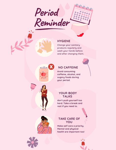 Period Routine, Period Stuff, Feminine Tips, Riverdale Park, Period Tips, Period Care, Period Hacks, Period Tracker, Graphic Ideas