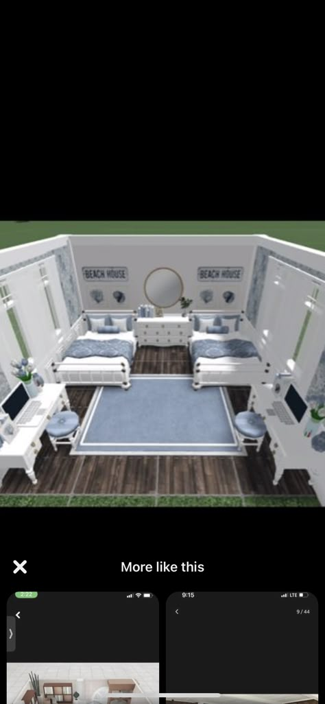 Random Bloxburg Rooms, Bloxburg Bedroom Ideas Twins, Modern Bloxburg House Ideas Bedroom, Costal Bloxburg House Exterior 1 Story, Good Lighting Colours Bloxburg, Beach House Garage Ideas, Cute Garage Ideas Bloxburg, Coastal House Layout 2 Story Bloxburg, Bloxburg Beach Decor