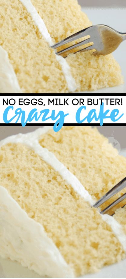 Vanilla Crazy Cake, Cheesecake Vegan, Crazy Cake, Egg Cake, Vanilla Cake Recipe, Crazy Cakes, Köstliche Desserts, Cake Mix Cookies, Vegan Cake