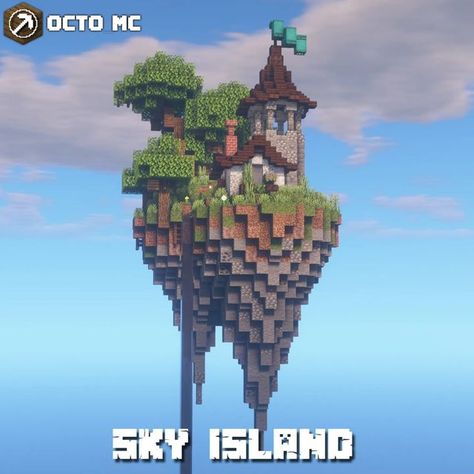 Skyblock House Minecraft, Floating Minecraft Houses, Sky House Minecraft, Roblox Islands Build Ideas, Minecraft Sky Island Ideas, Minecraft Floating House, Floating Minecraft Builds, Floating House Minecraft, Island Minecraft