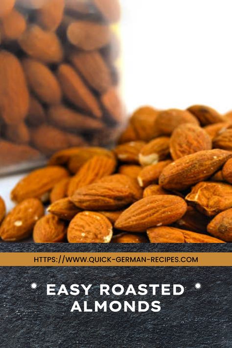 Discover the simple art of roasting almonds at home! For deliciously crunchy treat, roasted almonds can elevate any snack. Just toss some raw almonds in a pan, add a pinch of salt, and a dash of your favorite spices, then pop them into the oven! Not only is this recipe perfect for satisfying your nut cravings, but it can also spice up your desserts, salads, and trail mixes. Whether you're a snacking guru or just looking for a healthy treat, this roasted almonds recipe is your go-to for tasty goodness you'll become addicted to. How To Roast Raw Almonds, Roasting Almonds In The Oven, Roast Almonds In Oven, How To Roast Almonds In Oven, Roasted Almonds Oven, How To Roast Almonds, Roasting Almonds, Roast Almonds, Roasted Almonds Recipe