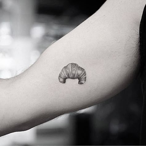 Croissant Tattoo, Austrian Culture, Pastry Croissant, Rising Phoenix Tattoo, Beetle Tattoo, Food Tattoos, Mouthwatering Food, Hidden Tattoos, Laser Removal