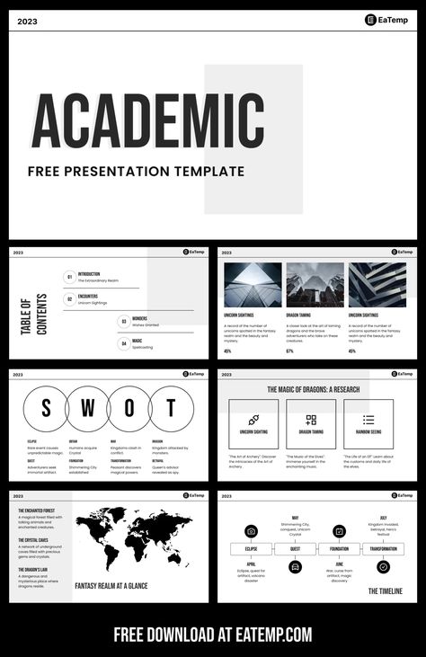 Academic PowerPoint Presentation Template - E Academic Presentation Powerpoint, Academic Presentation Design, Slideshow Ideas Powerpoint, Academic Powerpoint, Academic Presentation, Research Presentation, Powerpoint Ideas, Ppt Template Design, Google Slides Templates