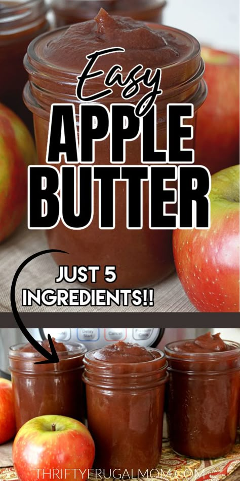 Easy Apple Butter, Instant Pot Apple Butter, Apple Recipes Easy Healthy, Butter Recipes Homemade, Apple Butter Crock Pot, Apple Recipes Healthy, Apple Butter Recipe, Homemade Apple Butter, Jam Recipes Homemade