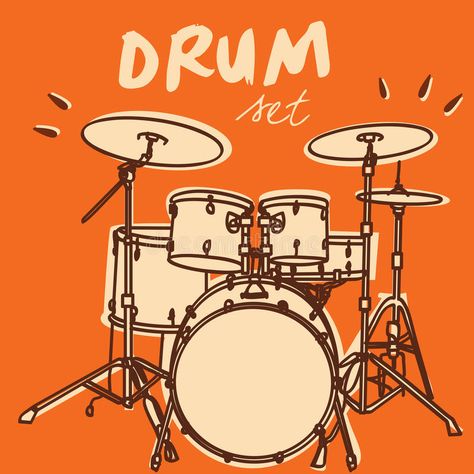 Drum set vector. Illustrations of a drum kit, retro style   vector eps file , #Affiliate, #Illustrations, #drum, #vector, #Drum, #set #ad Drumset Drawings, Drums Girl, File Illustration, Wooden Coffin, Water Vector, Percussion Music, Comic Bubble, Drums Art, Drawing Things