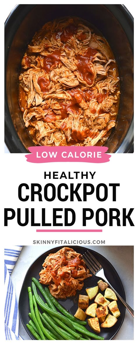 Low Calorie Pork Recipes, Low Calorie Crock Pot Meals, Low Calorie Recipes Crockpot, Easy Low Calorie Dinners, Meal Prep Gluten Free, Healthy Pulled Pork, Healthy Low Calorie Dinner, Healthy Board, Healthy Pork Recipes