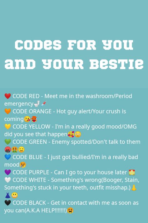 Friend Codes For School, Secret Code For Besties, Bestie Text Messages, Besties Codes, Codes For Besties, Secret Codes For Best Friends, Bestie Contract, Secret Codes Messages, Best Friends Rules List