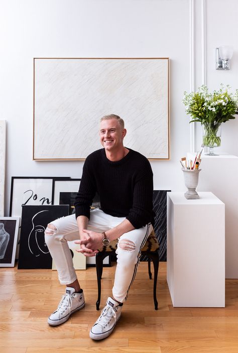 Cb2 Dining Table, Josh Young Design, Mini Library, Young Art, White Minimal, Hanging Candles, Salon Style, Chic Home, Feel Inspired