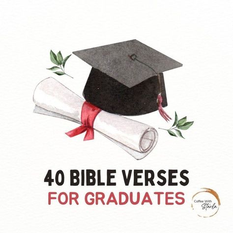 40 uplifting Bible verses for graduates to encourage them in this season of their life. Write them on your graduation caps! Good Bible Verses For Graduation, Bible Verse For Graduation Cap, Bible Verse For Graduation, Verses For Graduates, Bible Verses For Graduates, Graduation Verses, Bible Verses For Graduation, Bible Verse Graduation Cap, Graduation Scripture