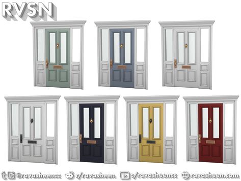 RAVASHEEN's Shut The Front Door - Curb Appeal Set The Sims 4 Cc Front Door, Sims 4 Cc Driveway, Sims 4 Door Cc Maxis Match, Sims 4 House Siding Cc, Sims 4 Build Cc Doors, Sims4 Cc Doors, Sims 4 Front Door, Sims 4 Front Door Cc, Sims 4 Door Cc