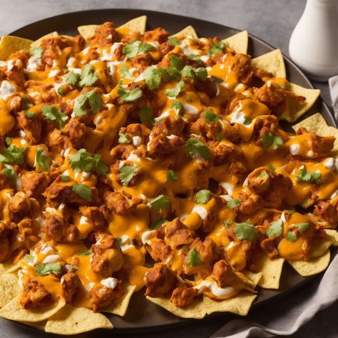 Buffalo Wild Wings Chicken Nachos Recipe Recipe | Recipes.net Parmesan Chicken Buffalo Wild Wings, Chicken Buffalo Wild Wings Pasta, Buffalo Wild Wings Nachos Recipe, Loaded Bbq Chicken Nachos, Loaded Chicken Nachos, Buffalo Chicken Nachos Recipe, Nachos Chicken, Buffalo Wild Wings Chicken, Buffalo Wings Recipe Baked