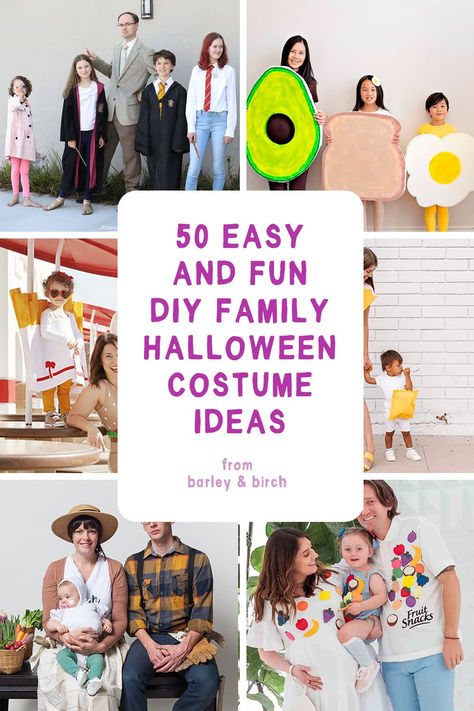 Photos of our favorite DIY Halloween costume ideas for families with kids Diy Sibling Halloween Costumes, Family Friendly Halloween Costumes, Easy Family Costumes, Diy Family Halloween Costumes, Family Costumes For 3, Sister Halloween Costumes, Diy Costume Ideas, Halloween Costume Inspiration, Sibling Halloween Costumes