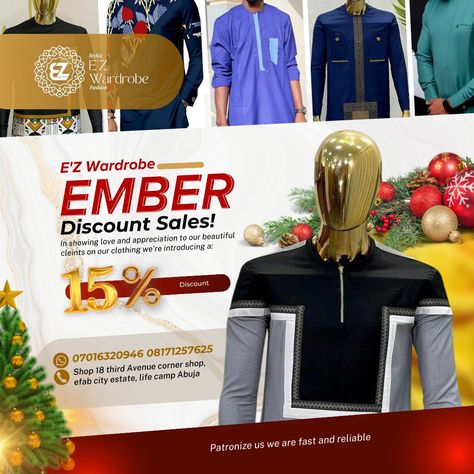 Fashion Ember sells flyer design ideas Ember Sales Flyer Design, Clothing Flyer Design, Sales Flyer Design, Flyer Design Ideas, Sales Flyer, Sale Flyer, African Men Fashion, Discount Sale, African Men