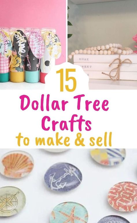 Best selling Dollar Tree Crafts to make and sell for a profit. These DIY Dollar Store crafts can be sold on Etsy, craft fairs and bazaars. Diy Projects To Sell Extra Cash, Dollar Tree Craft Fair Ideas, Diy Ideas To Sell Extra Cash, Diy Gifts To Sell Extra Cash, Kid Craft Fair Ideas Make And Sell, Dollar Tree Diy Crafts To Sell, Dollar Tree Resin Crafts, Things To Sell At A Craft Fair, Dollar Store Crafts To Sell