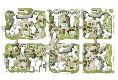 Site Plan Architecture, Plan Concept Architecture, Social Housing Architecture, Landscape Diagram, Mad Architects, Plan Architecture, Urban Design Concept, Bawah Air, Urban Design Plan