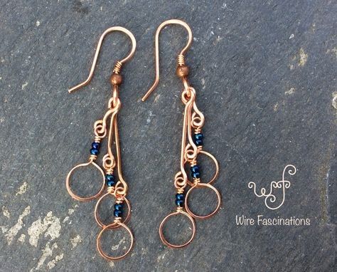 Work Earrings, Jewellery Shops, Wire Ideas, Wrapped Earrings, Wire Work Jewelry, Earrings Inspiration, Handmade Wire Jewelry, Work Jewelry, Wire Wrapped Earrings