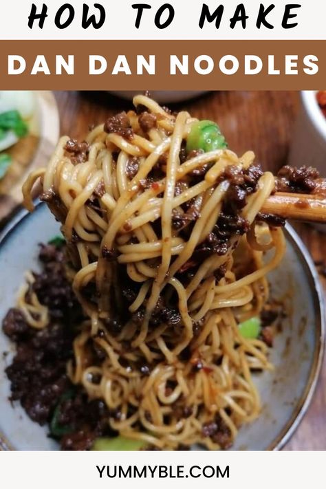 Dan Dan Noodles Recipe Easy, Asian Noodles Recipe, Dan Dan Noodles Recipe, Noodles Sauce, Pickled Mustard Greens, Dan Dan Noodles, Beef Noodles, Ibs Recipes, Asian Noodle Recipes