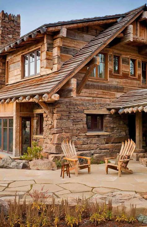 Alpine Custom Log Home | 12 Real Log Cabin Homes - Take A Virtual Tour on Homesteading! Old Log Cabin, Log Cabin Living, Log Cabin Ideas, Cabin Living, Log Cabin Homes, Cabins And Cottages, Cabin Life, A Log, Cabin Fever