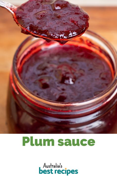 A homemade sauce perfect for chicken wings and pork. Sauce For Pork, Plum Sauce Recipe, Australian Recipes, Pork Sauce, Homemade Dips, Plum Sauce, Australia Food, Meat Dinners, Australian Food