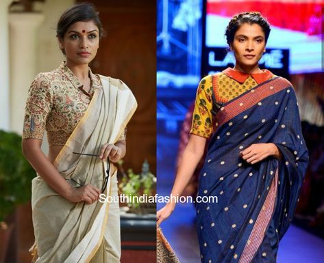 Collar Saree Blouse Designs 6 Collar Blouses For Sarees, Collar Neck Blouse Designs Saree, Stand Collar Blouse Indian, Collar Blouse Designs, Collar Neck Blouse Designs, High Neck Blouses, Collar Neck Blouse, Blouses For Sarees, Neck Blouse Designs