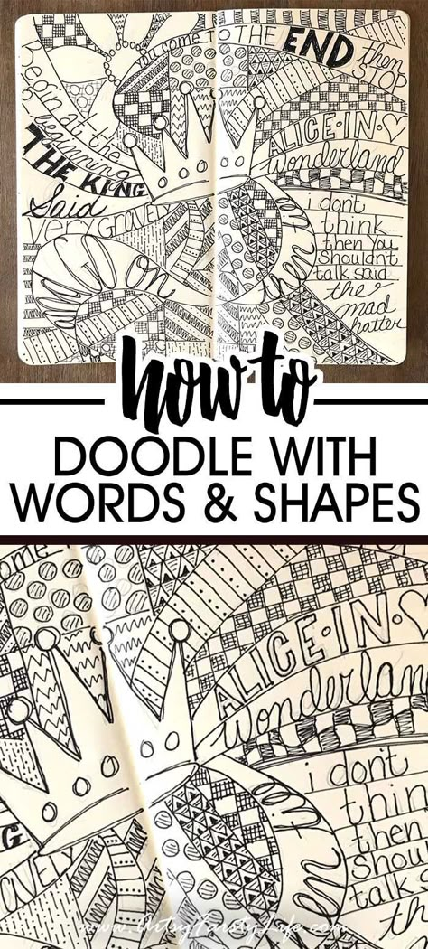 Doodle Words, Doodle Zen, Word Doodles, How To Doodle, Easy Zentangle Patterns, Easy Zentangle, Doodle Art For Beginners, Zen Doodle Patterns, Illustration Simple