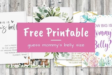 Guess Mommy's Belly Size Game for Baby Shower with Free Printables How Big Is Mommy's Belly Free Printable, Guess Mommys Belly Size, Mom Tummy, Baby Shower Princess Theme, Mom Belly, Mommy Belly, Free Baby Shower, Baby Shower Princess, Princess Theme