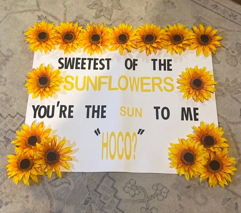 Sweetest Of The Sunflowers, Hoco Ideas, Hoco Proposals, The Sunflower, Fun Stuff, Sunflower, Prom, Quick Saves