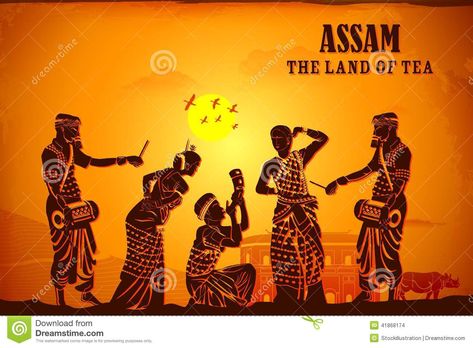 Culture of Assam stock illustration. Image of asia, lady - 41868174 Assam Culture Art, Assam Culture, Scary Text, Science Exhibition, Happy Baisakhi, Dance Of India, Indian Traditional Paintings, India Poster, Sketches Pencil