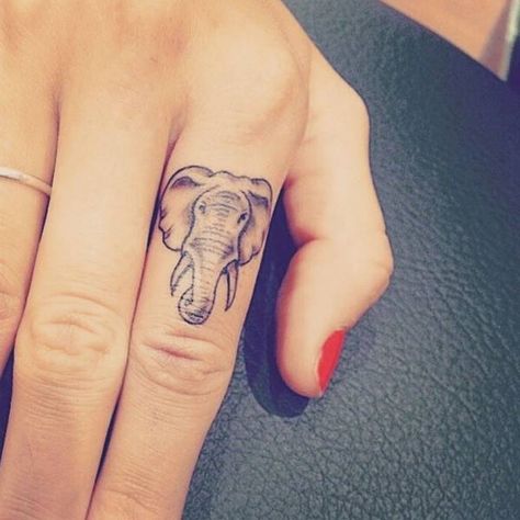 Baby Elephant Tattoo, Cool Finger Tattoos, Tribute Tattoo, Tattoo Elephant, Small Tattoo Ideas For Women, Cute Finger Tattoos, Tattoo Finger, Small Finger Tattoos, Finger Tattoo For Women