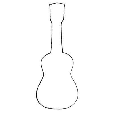 Guitar template  Rockin to the rythm Printable Guitar Template, Guitar Template Free Printable, Craft Guitar, Guitar Printable, Guitar Template, Guitar Craft, Cardboard Guitar, Guitar Outline, 1st Grade Crafts