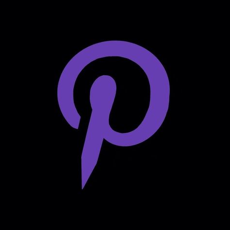 Purple and black Pinterest logo Black And Purple Widget Icons, Purple Pinterest App Icon, Telephone Aesthetic, Pinterest App Icon, All Apps Icon, Kawaii Quotes, Homescreen Icons, Black And Purple Wallpaper, Black Pinterest