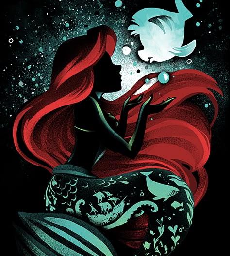 Dark Fantasy Princess, Dark Disney Tattoos, Silhouettes Disney, Princess Cross Stitch, Disney Mignon, Disney Silhouette, Disney Silhouettes, Mermaid Wallpapers, Disney Paintings