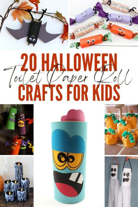 Paper Towel Roll Halloween Crafts, Toilet Paper Roll Candles, Halloween Toilet Paper Roll, Halloween Toilet Paper Roll Crafts, Toilet Paper Roll Bat, Waldorf Spring, Mummy Diy, Paper Roll Crafts For Kids, Halloween Toilet Paper